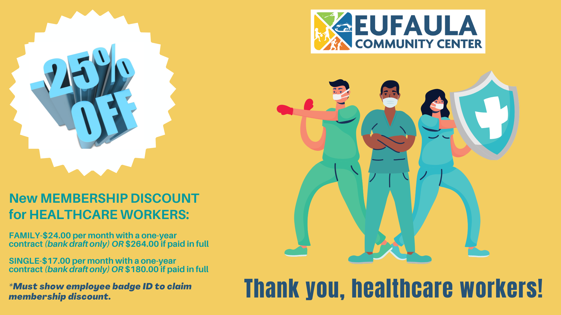 on running discount for healthcare workers